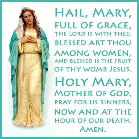 Mother Mary Prayers To Mary Hail Mary Prayer Praying The Rosary