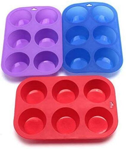 6 Silicone Muffin Mould Cup Cupcake Baking Pan Tray Cake Non Stick Mold Bakeware 4749885296868