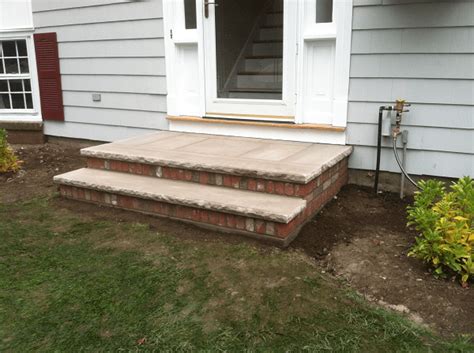 Micropro sienna 2 x 12 x 48 pressure treated wood stair tread. Brick, Block & Stone Staircases Masonry Contractor Norwood ...