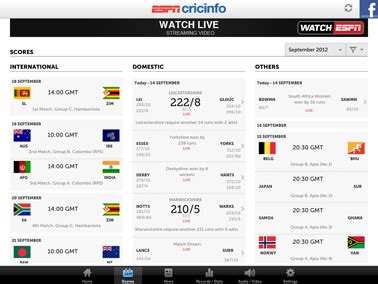 Read ball by ball commentary, series schedule of all icc international & domestic. cricinfo app for iphone