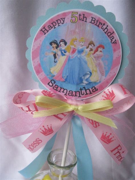 disney princess cinderella belle party centerpiece cupcake topper