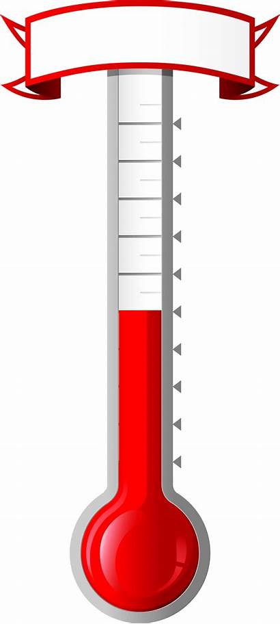 Thermometer Fundraising Clipart Goal Template Clip Thermometers