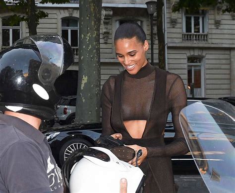 Cindy Bruna See Through At A Vogue Party In Paris