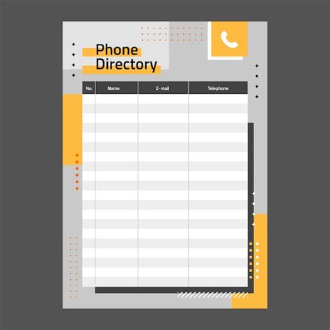 Premium Vector Flat Design Telephone Directory Template Design