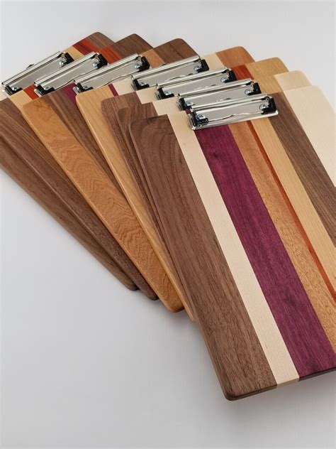 Wood Clipboard Wooden Clipboard Exotic Hardwood Etsy