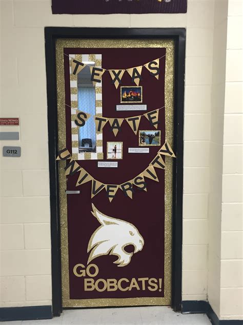 Texa State University Door Decoration Classroom Door Decorating Go Bobcats High School Door