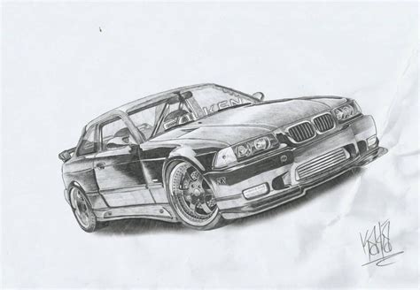 Drawing 1992 Bmw M3 E46 Widebody By Moisa Catalin Ourartcorner