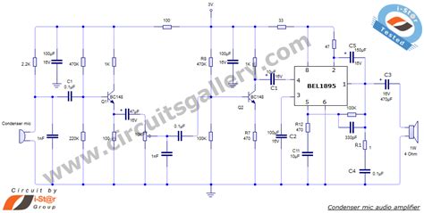 Condenser Mic Preamplifier Circuit Diagram