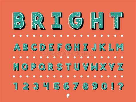 Bright Font Vector Alphabet Stock Vector Illustration Of Alphabet