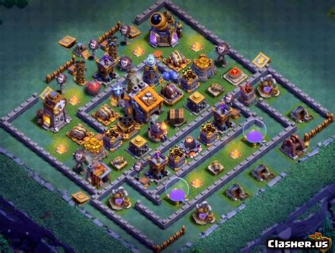 Clash Of Clans Builder Base - [Builder Hall 9] BH9 Best base #86 [With Link] [7-2020] - Hybrid Base - Clash of Clans | Clasher.us