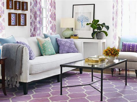 Your living room is a space where guests are often likely to go to. Transitional Living Room With Purple and Teal Accents | HGTV