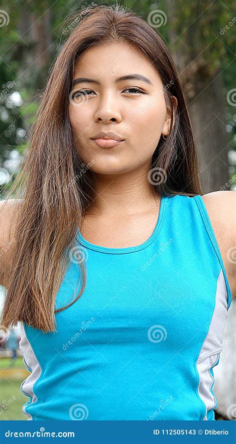 Beautiful Teen Female Making Funny Faces Stock Image Image Of Making