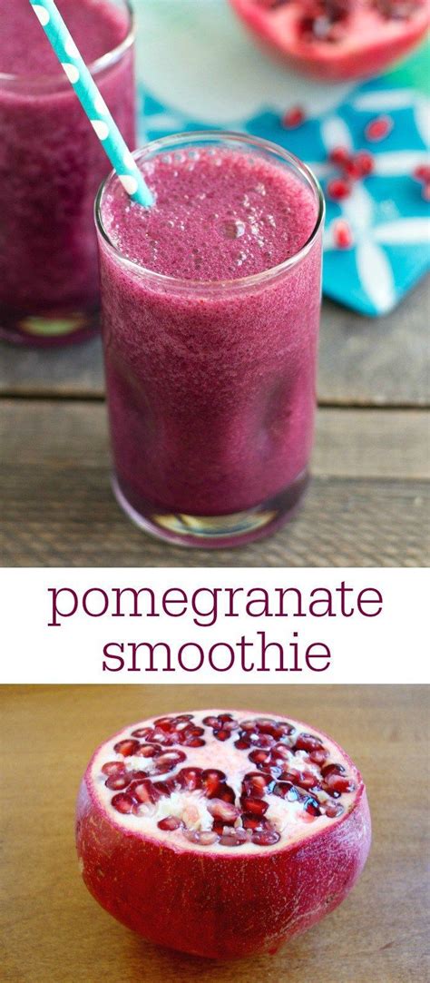 This Easy 4 Ingredient Pomegranate Smoothie Is Such A Delicious Snack