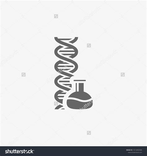Dna Laboratory Flask Vector Icon Stock Vector Royalty Free 1013492440