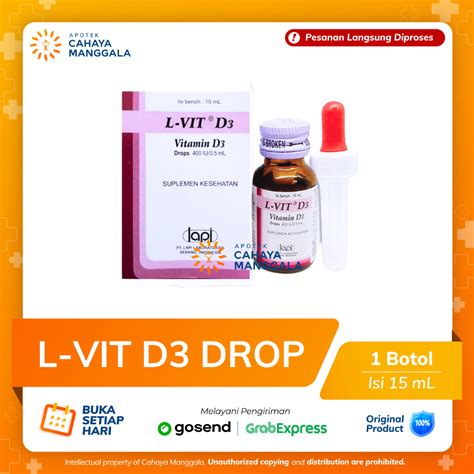 Jual L Vit D3 Drop 15 Ml Shopee Indonesia