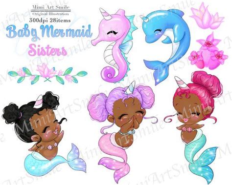 Free Free 269 Afro Baby Mermaid Svg SVG PNG EPS DXF File