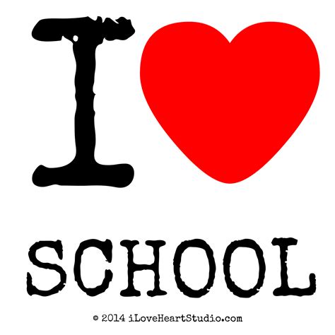 I Love Heart School Design On T Shirt Poster Mug And Many Other