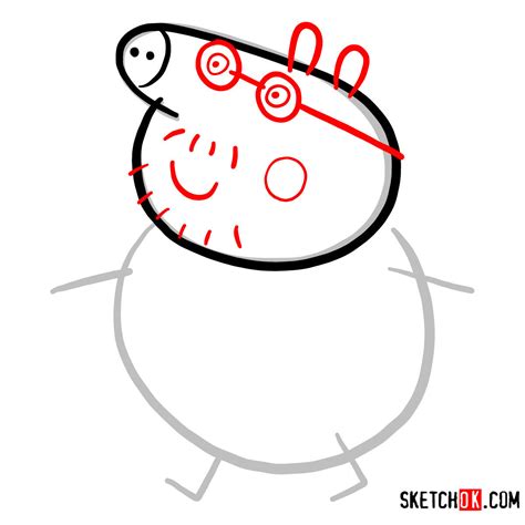 More images for how to draw daddy pig step by step » How to draw Daddy Pig - Sketchok