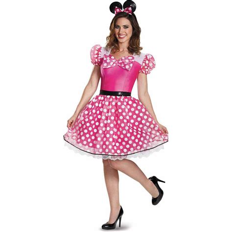 Pink Minnie Mouse Glam Womens Adult Halloween Costume