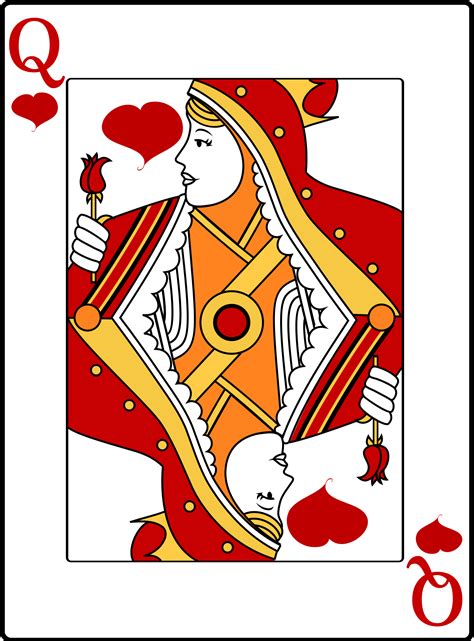 Hearts playing cards, Queen of hearts card, Queen of hearts
