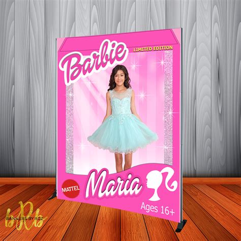 Barbie Doll Box Photo Backdrop Personalized Step And Repeat Designed