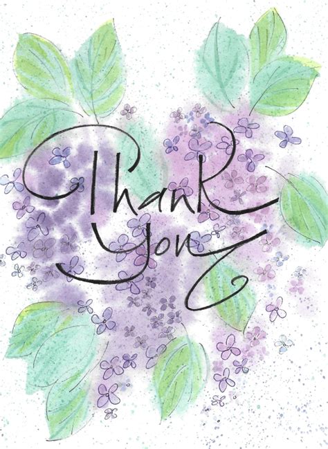 Appreciationthank You Lilacs Greeting Card