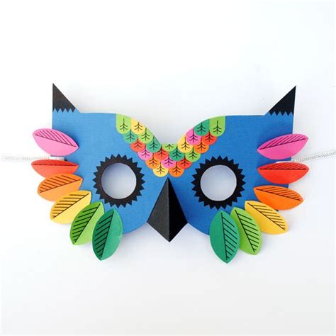 Paper Owl Mask Owl Mask Paper Owls Animal Masks For Kids