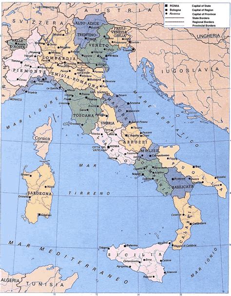 Mapas De Italia Travelguía Italia
