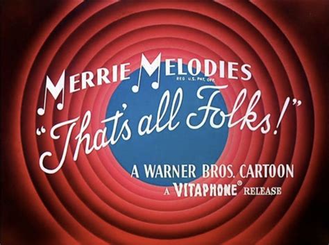 Thats All Folks Merrie Melodies Thats All Folks Old Cartoons