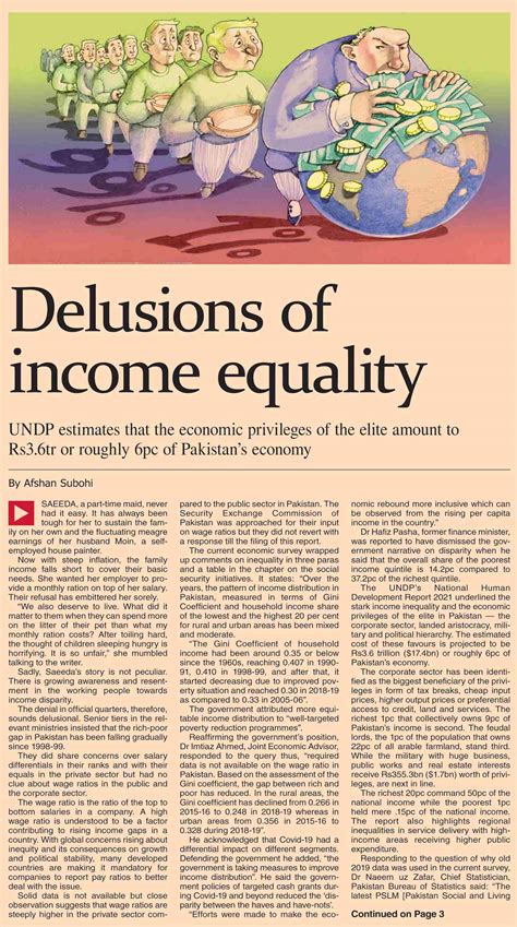 Dawn Epaper Jun 27 2022 Delusions Of Income Equality