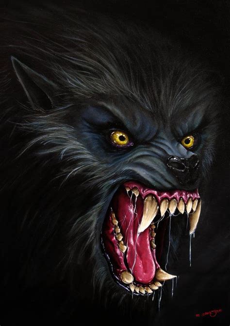 American Werewolf In London Horror Art Wolf Art Digital Print