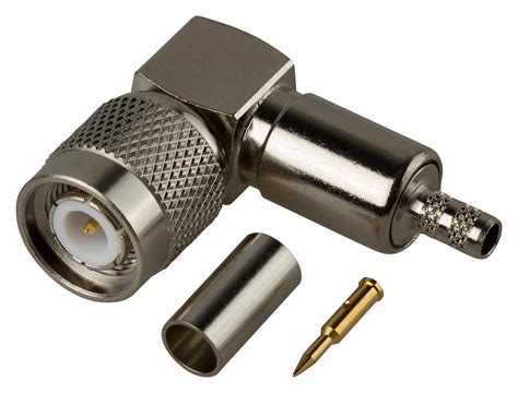 RF / Coaxial Connector, TNC Coaxial, Right Angle Plug, Crimp, 50 ohm