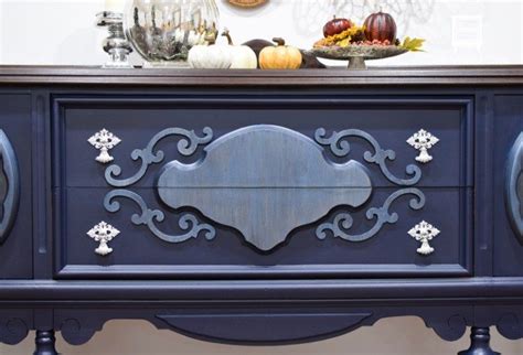 Popular for as long as anyone can remember, the deep, dark blue looks equally at home in modern schemes as it does in a traditional country home. Navy Blue Buffet with Modern Masters Metallic Paints ...