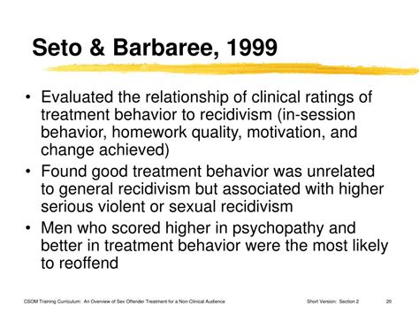 Ppt Sex Offender Specific Treatment Outcome Research Learning