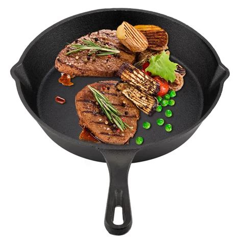 Cast Iron Cooking Frying Pan Food Meals Gas Induction Cooker Cooking