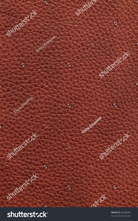 Brown Natural Leather Background Or Texture Close Up Stock Photo