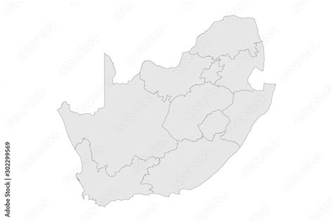 South Africa Political Map Vector Illustration Stock Vector Adobe Stock