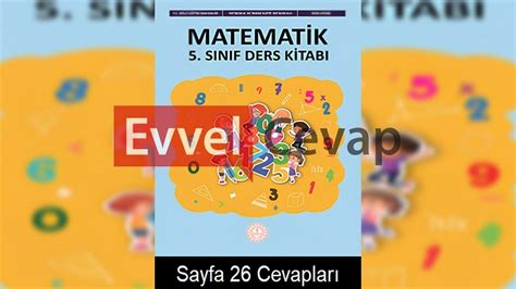 5 Sınıf Matematik Ders Kitabı Cevapları Meb Yayınları Sayfa 26 YouTube