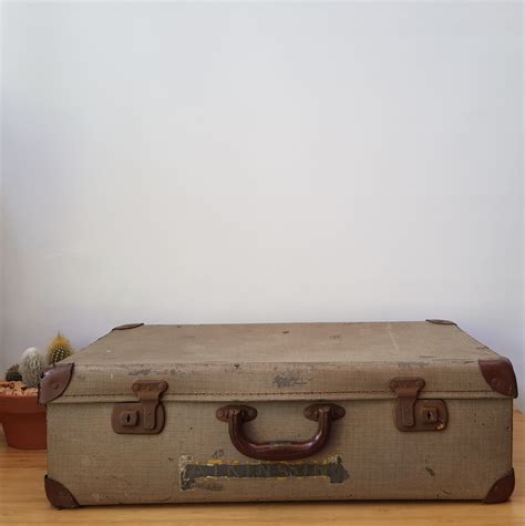 Vintage Brown Suitcase Storage Solutions Retro Boho Vintage Etsy