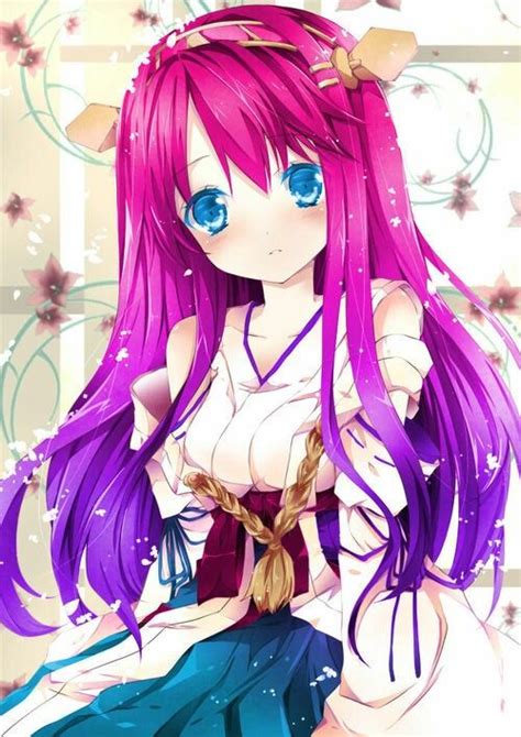 Anime Girl Ombre Hair Pink Hair Purple Hair Blue