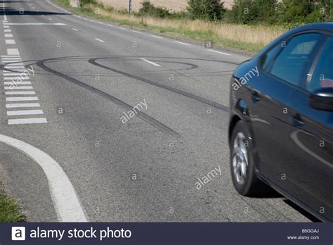 Road Tire Skid Marks Stock Photos And Road Tire Skid Marks Stock Images
