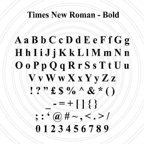 Times New Roman Bold Serif Classic Look Retro Vintage Fuente Etsy México
