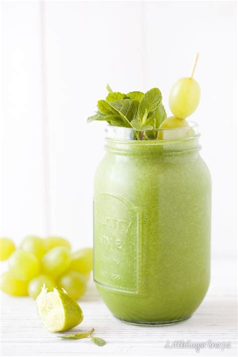 2 tablespoons of vanilla healthy mummy smoothie mix. Green Goddess Grape Smoothie - LittleSugarSnaps | Grape ...
