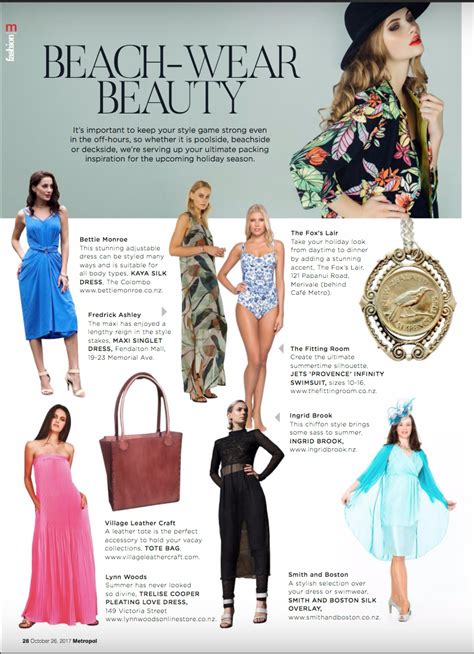 See Our Picks For Beach Wear This Upcoming Summer Available In Our October Issue On Page