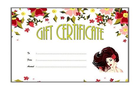 2nd hair salon t certificate template free printable beauty t certificate spa t