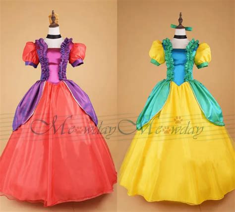 Cinderella Step Sisters Costume Anastasia Drizella Adult Cosplay Dress Ball Gown 6401 Picclick