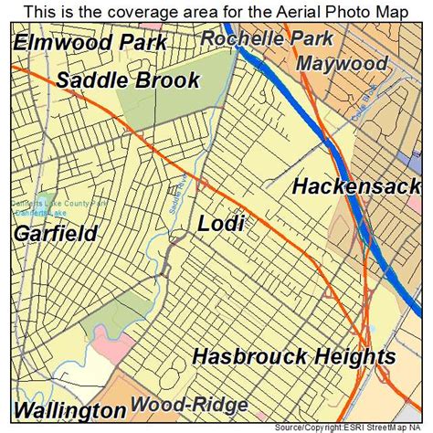 Aerial Photography Map Of Lodi Nj New Jersey
