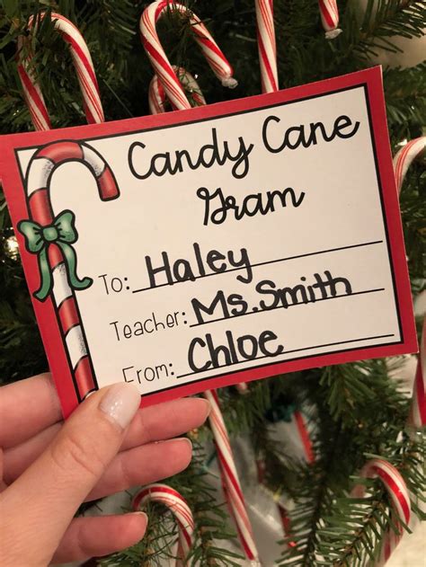 Shop for peppermint candy canes at walmart.com. Candy Cane Gram Tag (With images) | Candy cane, Holiday fundraiser, Candy