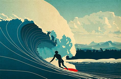 Riding The Californian Wave Surf Illustrated By Matt Richards