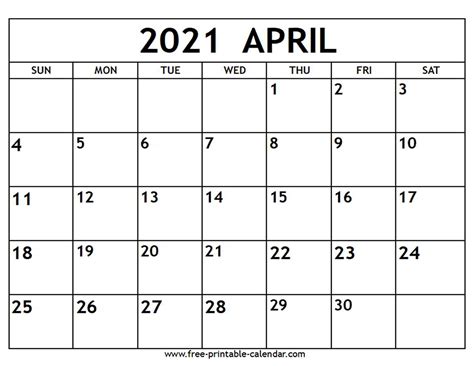 Free Printable Monthly Calendars 2021 Example Calendar Printable